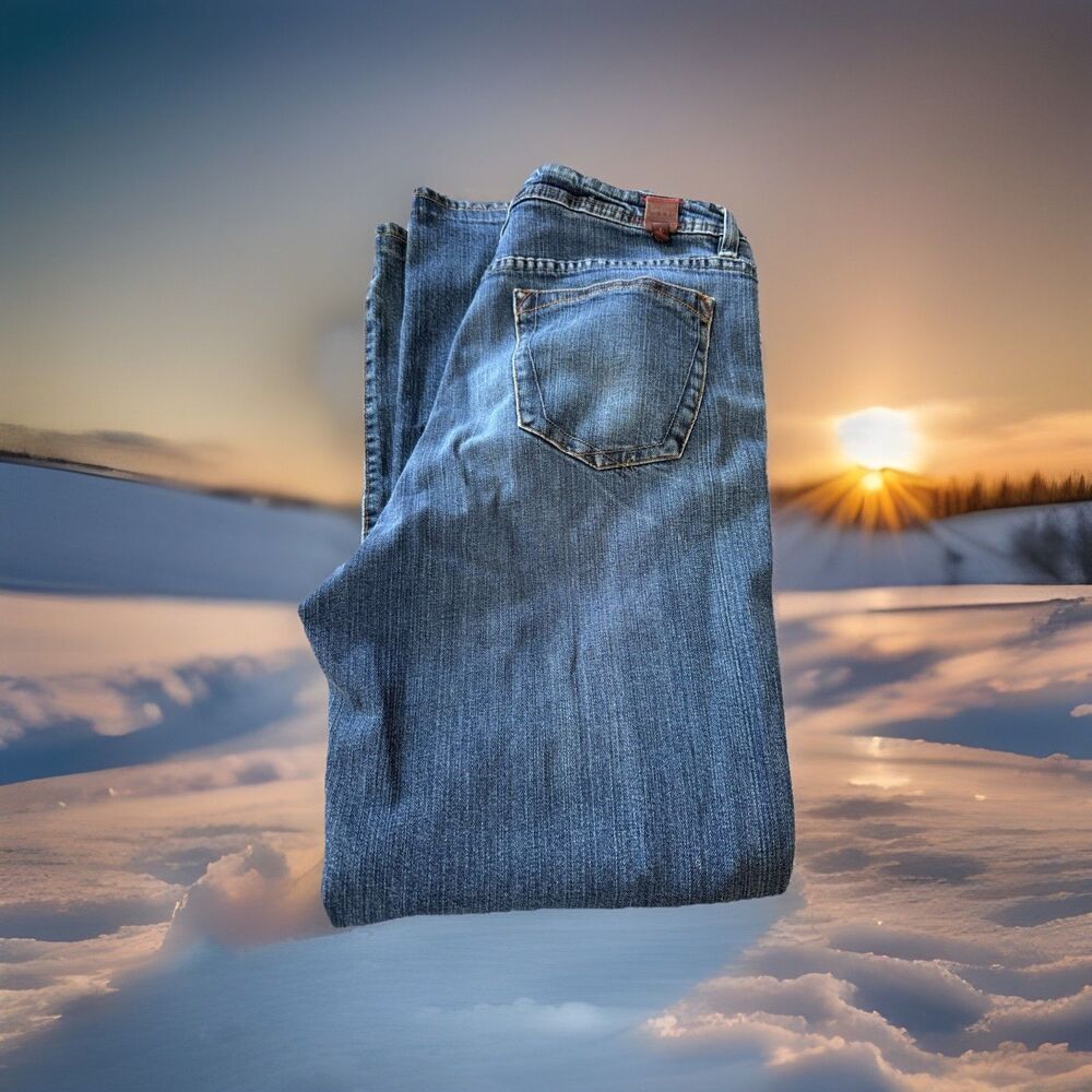 WÖRN Agedenim Men’s Straight Leg Jeans Size 36×32 Medium Wash Stretch Denim
